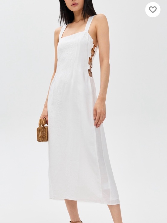 Seven Wonders Dresses & Skirts - White Strappy Side-Detail Midi Dress
